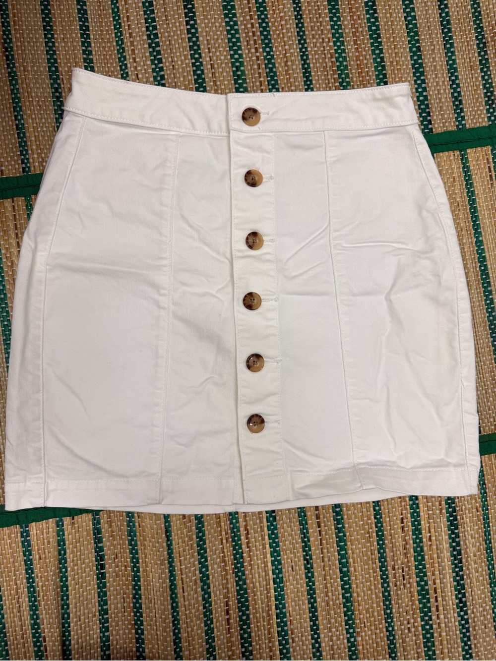 Loft White Button-Front Women's Skirt
